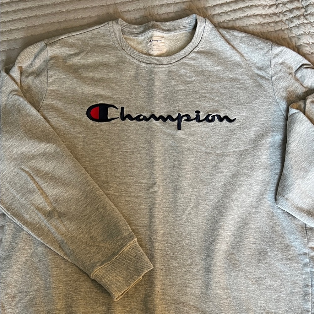 Champion Heather Gray Logo Sweatshirt